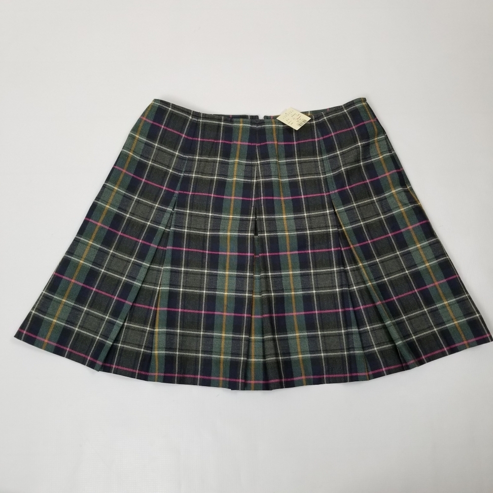 Vintage Compagnie Internationale Express Plaid Pleated A-Line Skirt Size 13/14